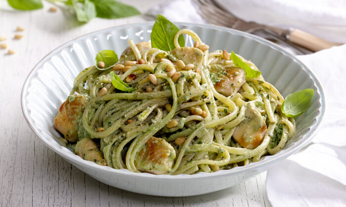 Linguine poulet & pesto